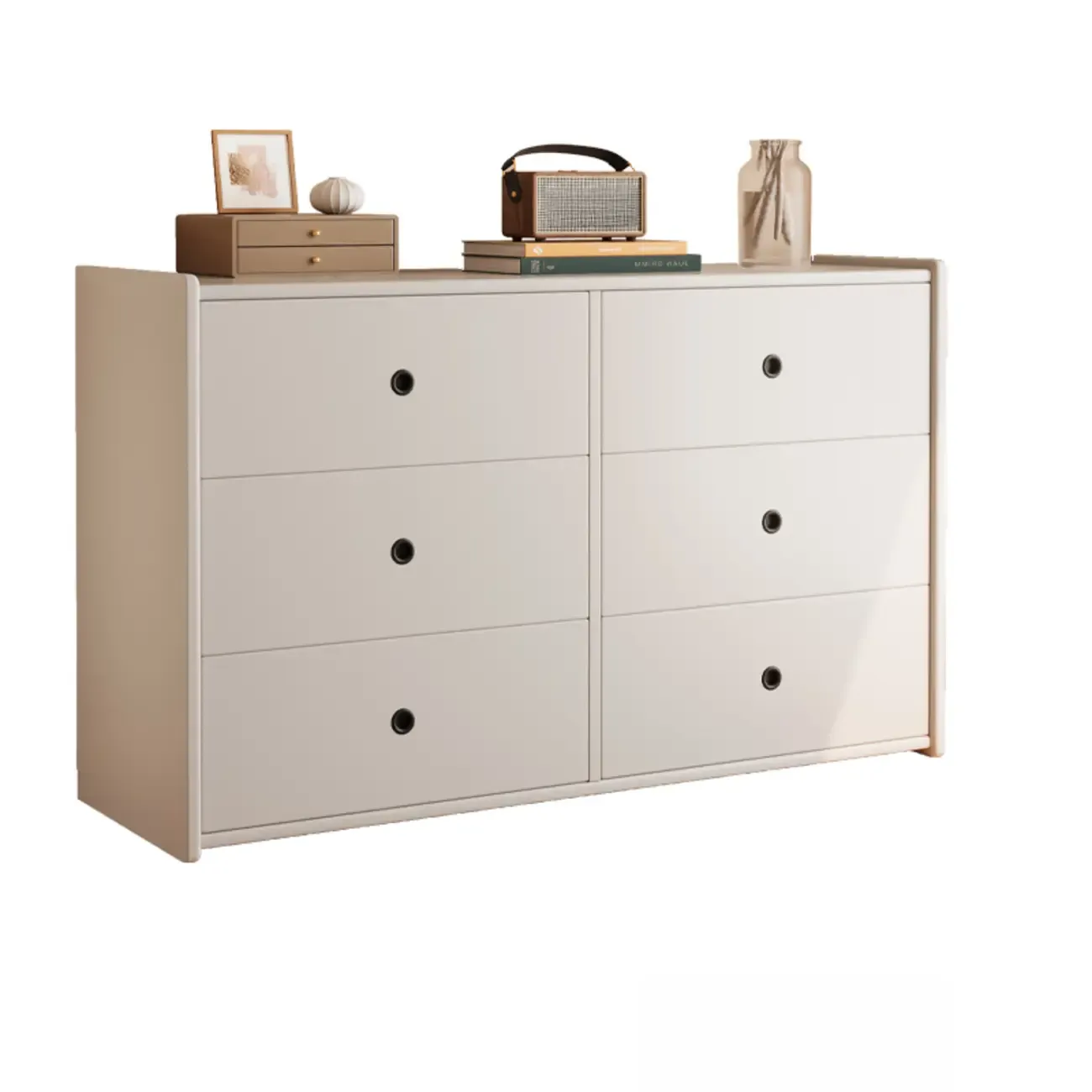  47" Traditional 6-drawer Wooden Horizonal Dresser Image - 5