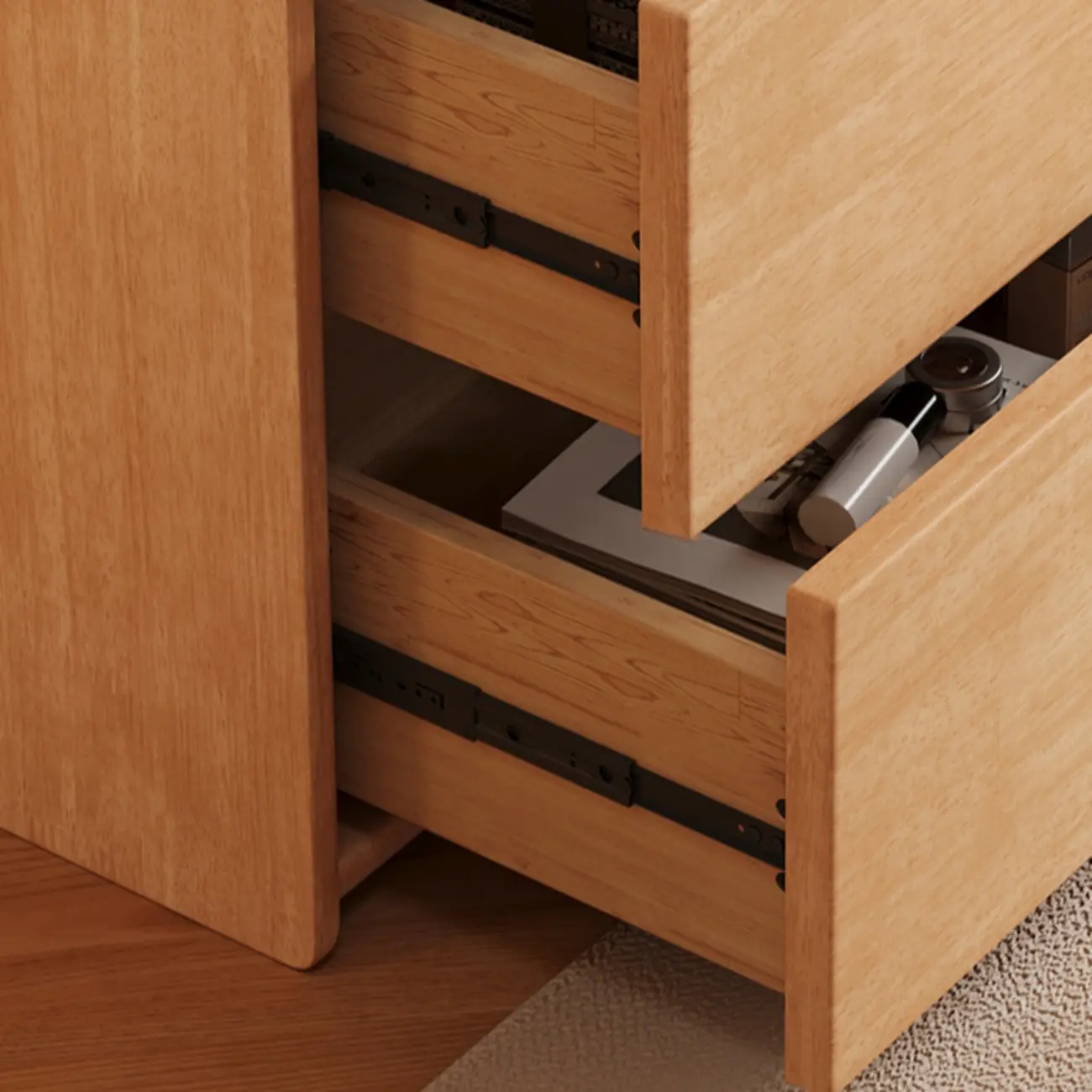  47" Traditional 6-drawer Wooden Horizonal Dresser Image - 12 | homeyfad