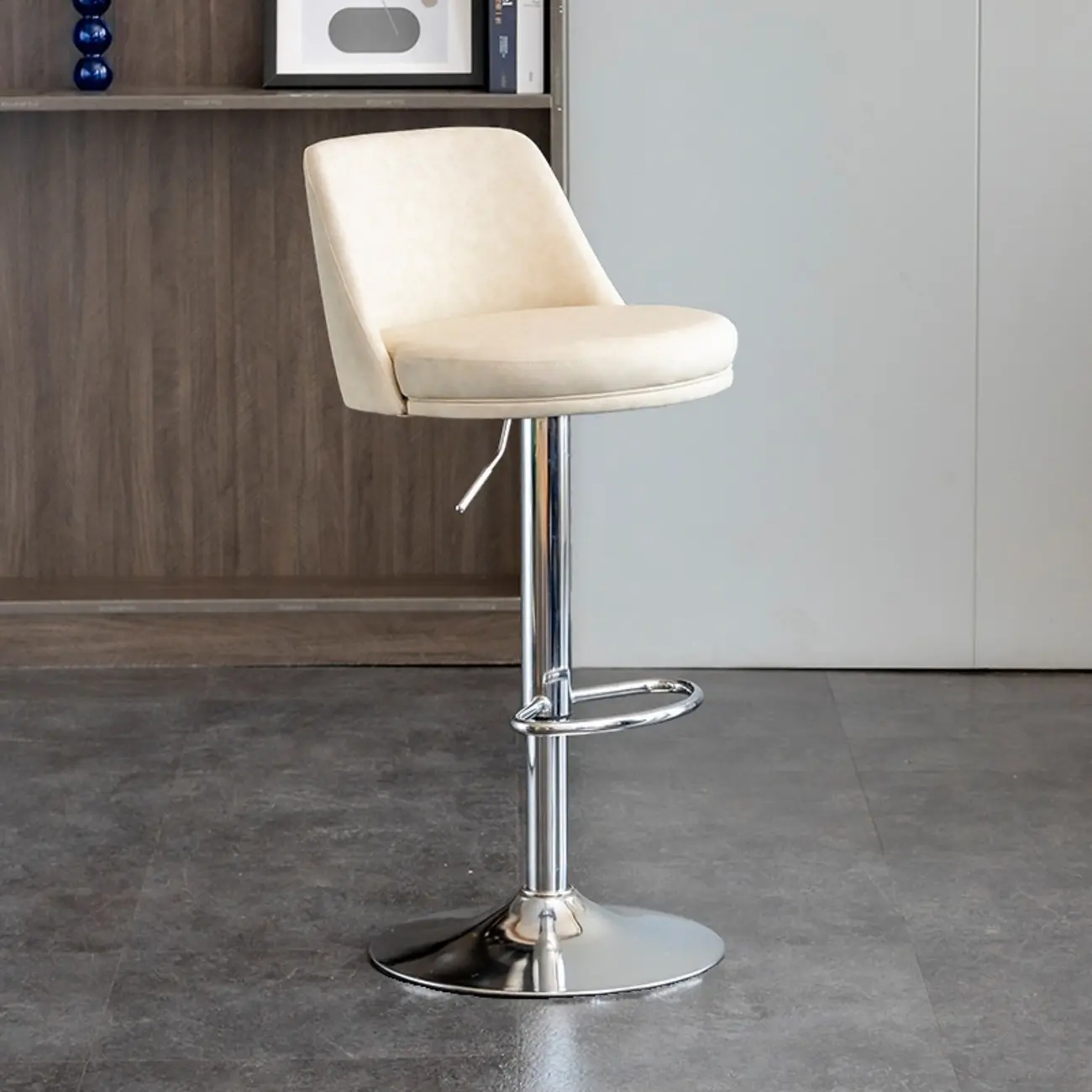 Adjustable Swivel Leather Modern Bar Stools Image - 3 | homeyfad