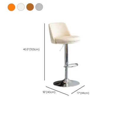 Adjustable Swivel Leather Modern Bar Stools #size