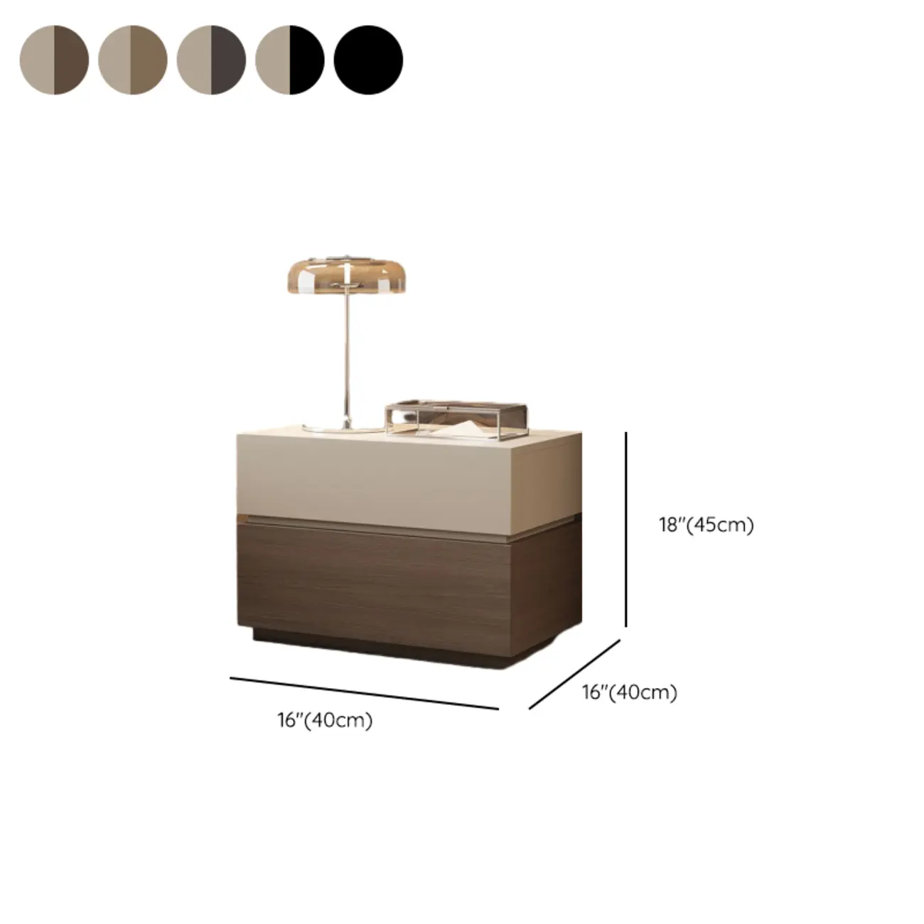 Elegant 2-tier Bedroom Wooden Nightstand With Drawers Image - 13 | homeyfad