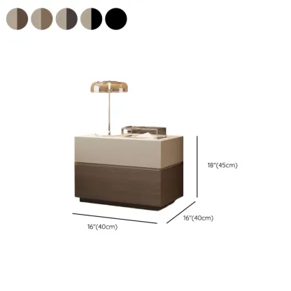 Elegant 2-tier Bedroom Wooden Nightstand With Drawers Image - 13