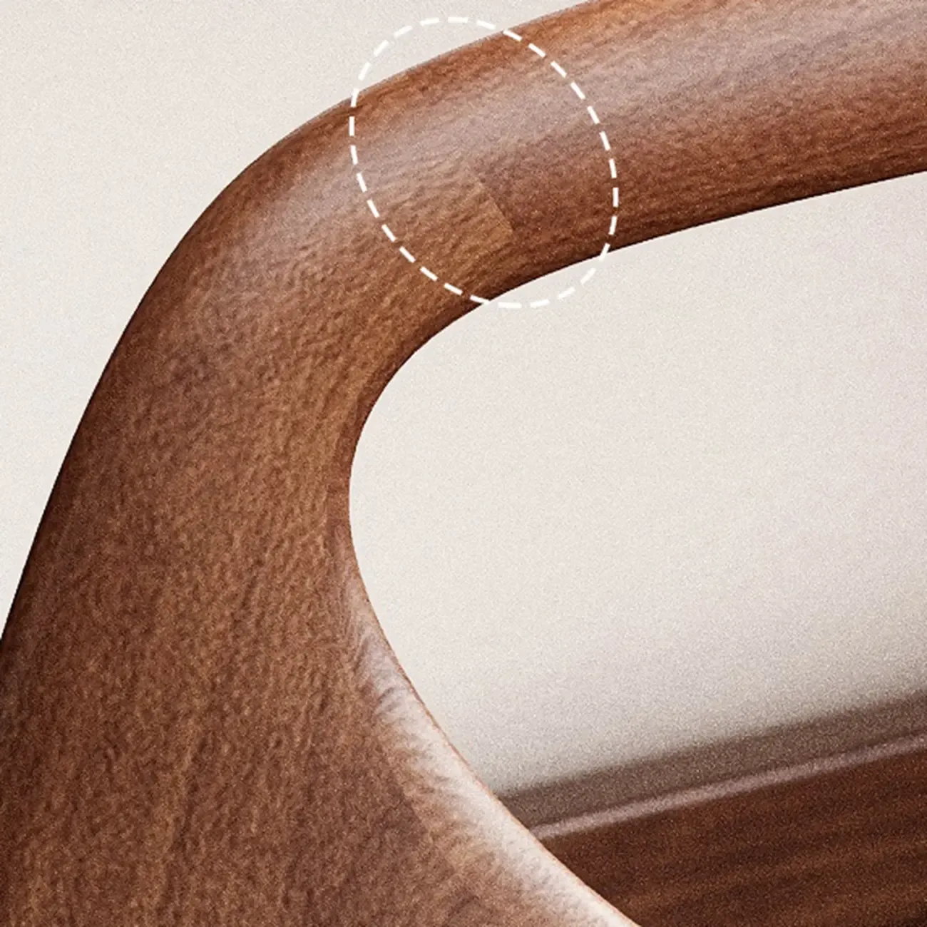 Minimalist Walnut Wood Frame Arm Dining Chair Open Back Image - 6