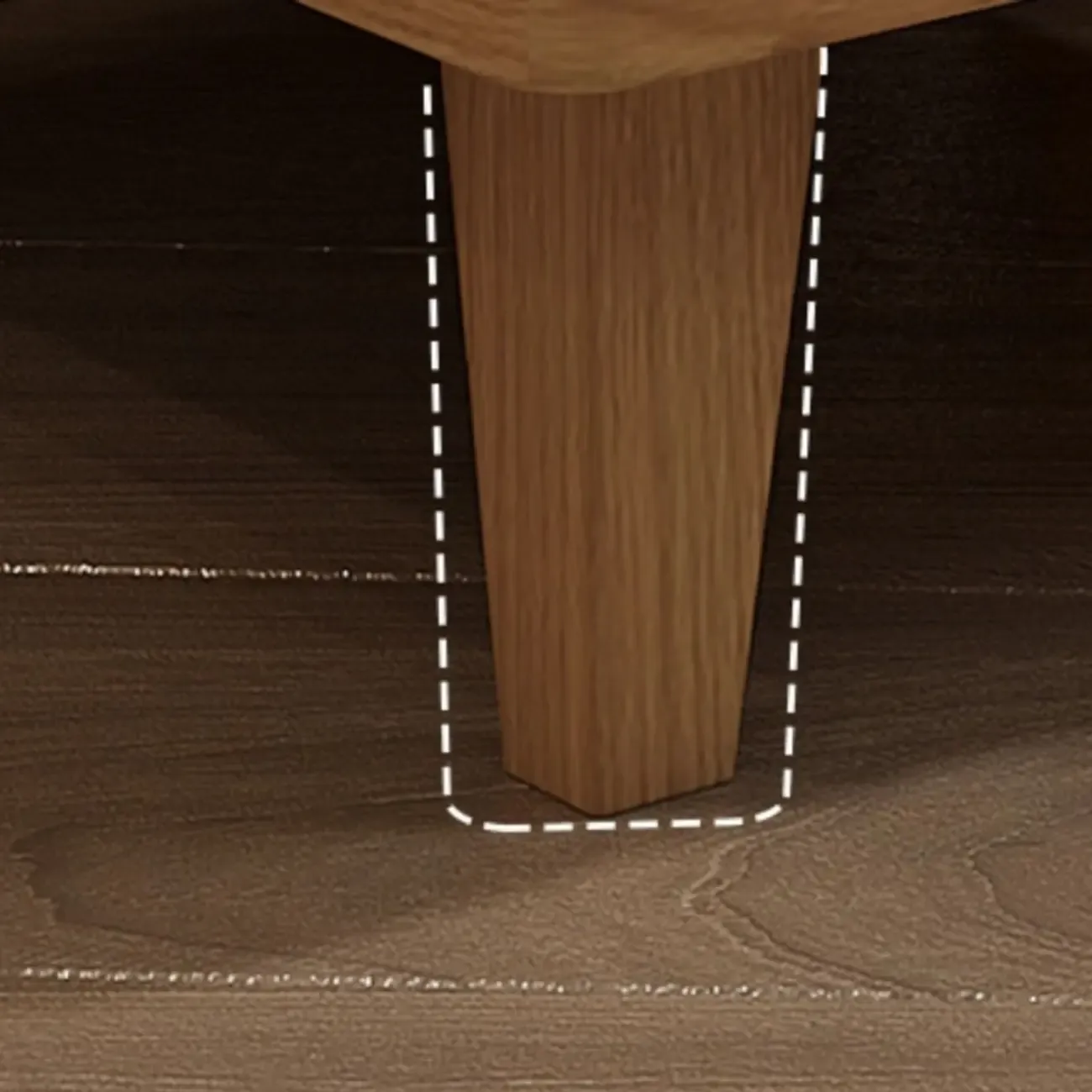 Modern Natural Wood Open Nightstand with Drawer Image - 4