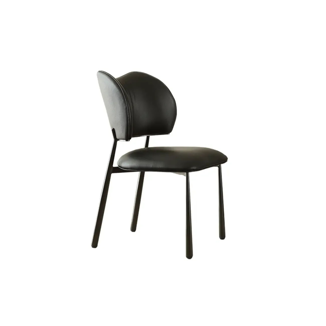 Retro Armless Faux Leather Upholstered Dining Chair  Image - 8