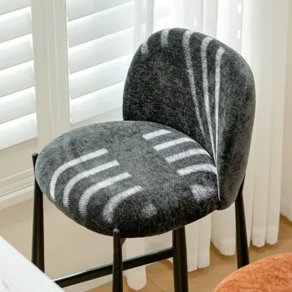 Mid Century Modern Square Upholstered Bar Stools Counter Height Image - 5