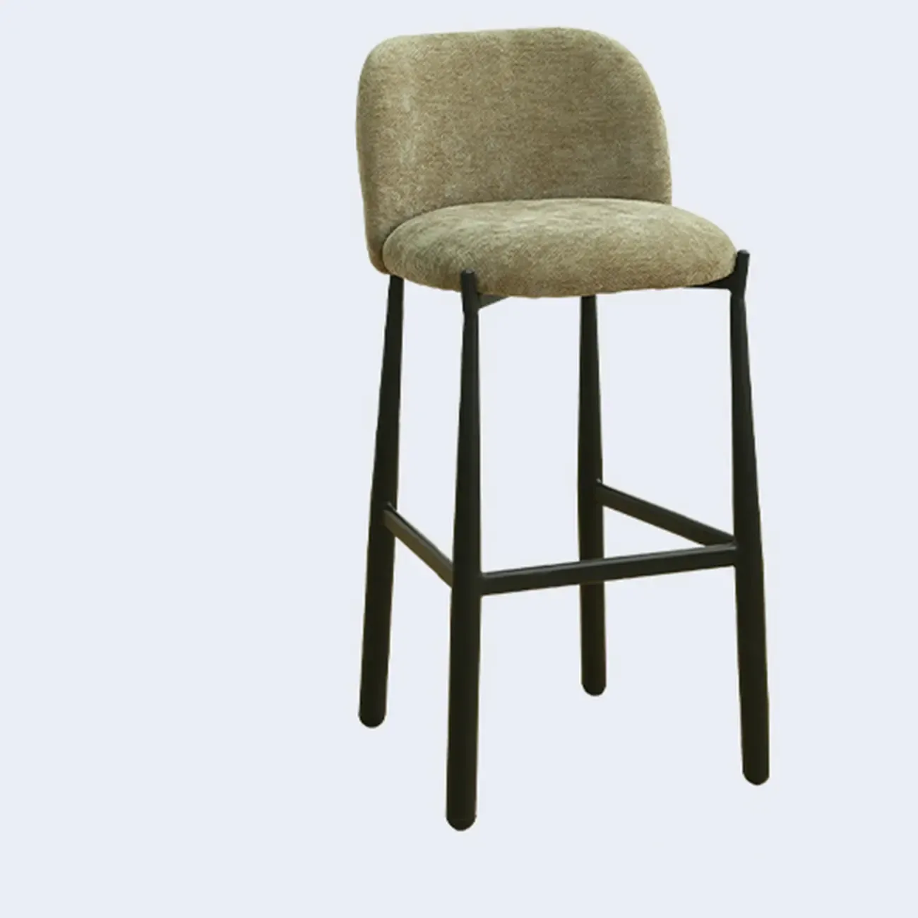 Mid Century Modern Square Upholstered Bar Stools Counter Height Image - 16