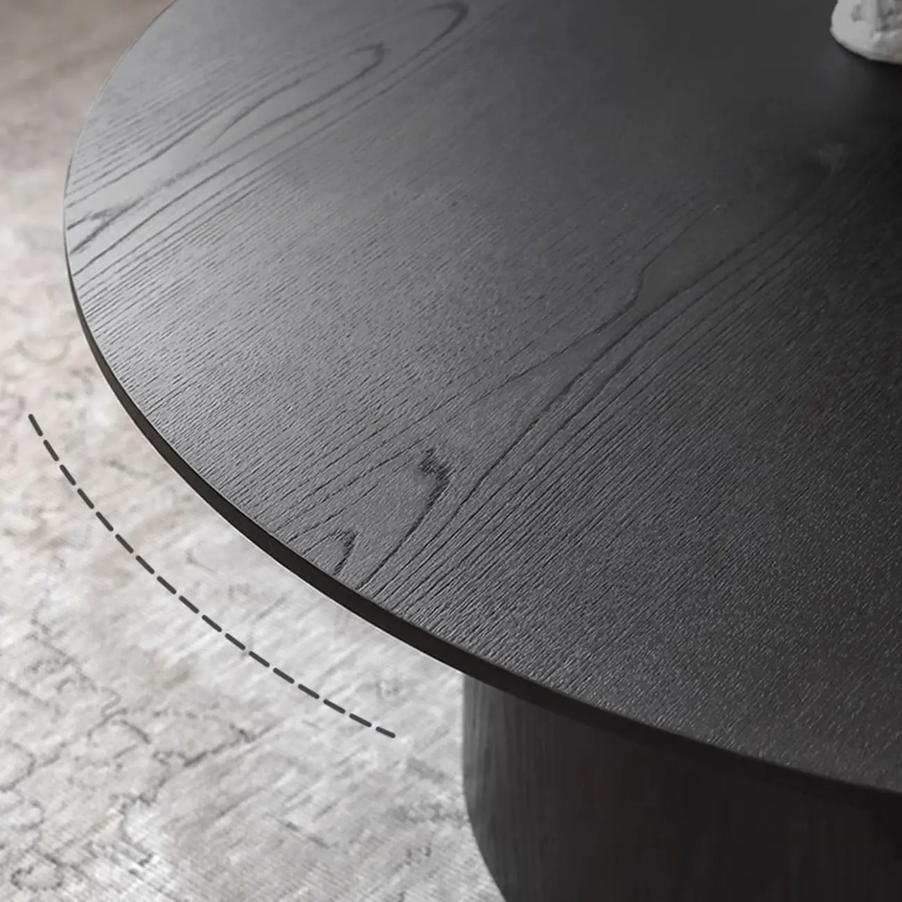 Minimalist Wooden Oval Coffee Table With Curved Pedestal Base Image - 10 | homeyfad