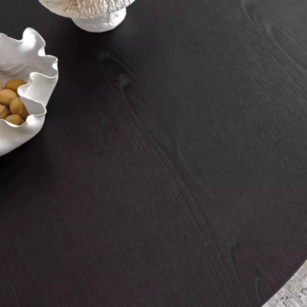 Minimalist Wooden Oval Coffee Table With Curved Pedestal Base Image - 12 | homeyfad