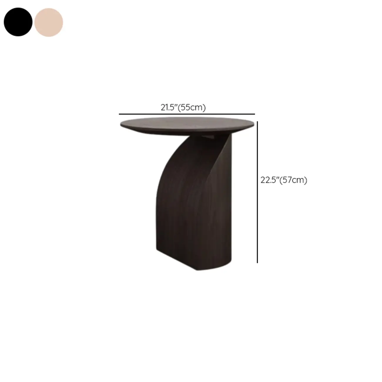 Minimalist Wooden Oval Coffee Table With Curved Pedestal Base Image - 17 | homeyfad