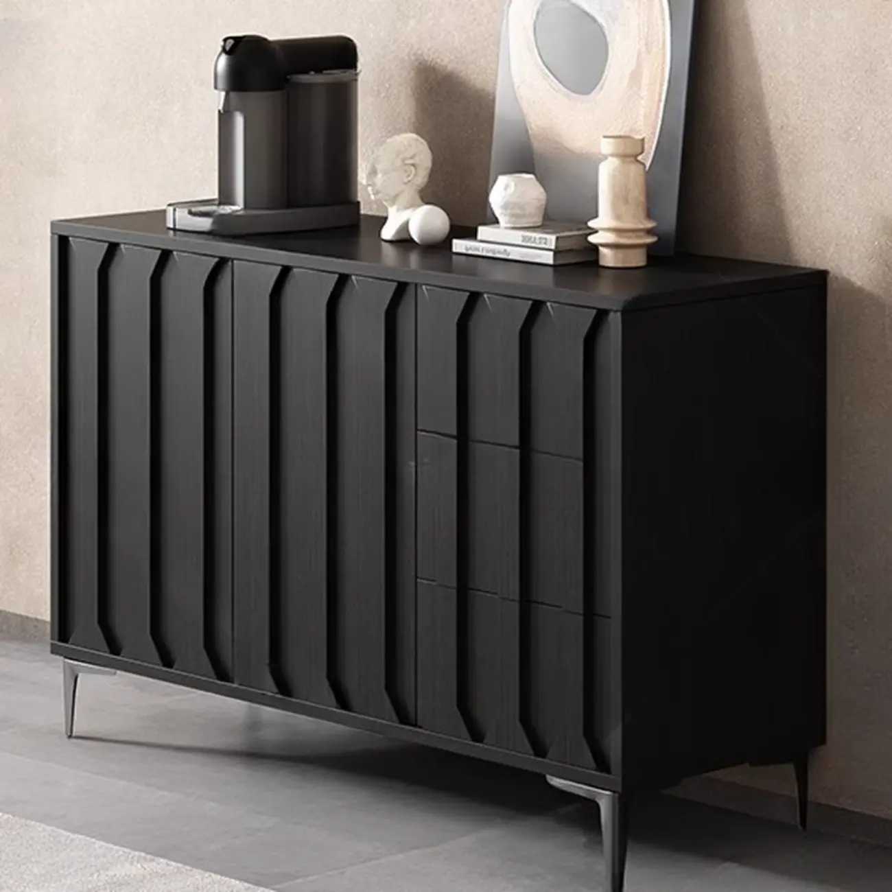 Mid-Century Modern Wood Combo Dresser with Storage Image - 9 | homeyfad