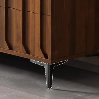 Mid-Century Modern Wood Combo Dresser with Storage Image - 9