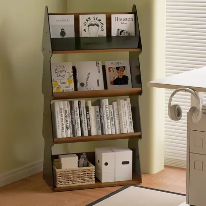 Wood Tree-shaped Vertical Open Back Display Bookcase Image - 1