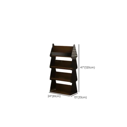 Wood Tree-shaped Vertical Open Back Display Bookcase #size