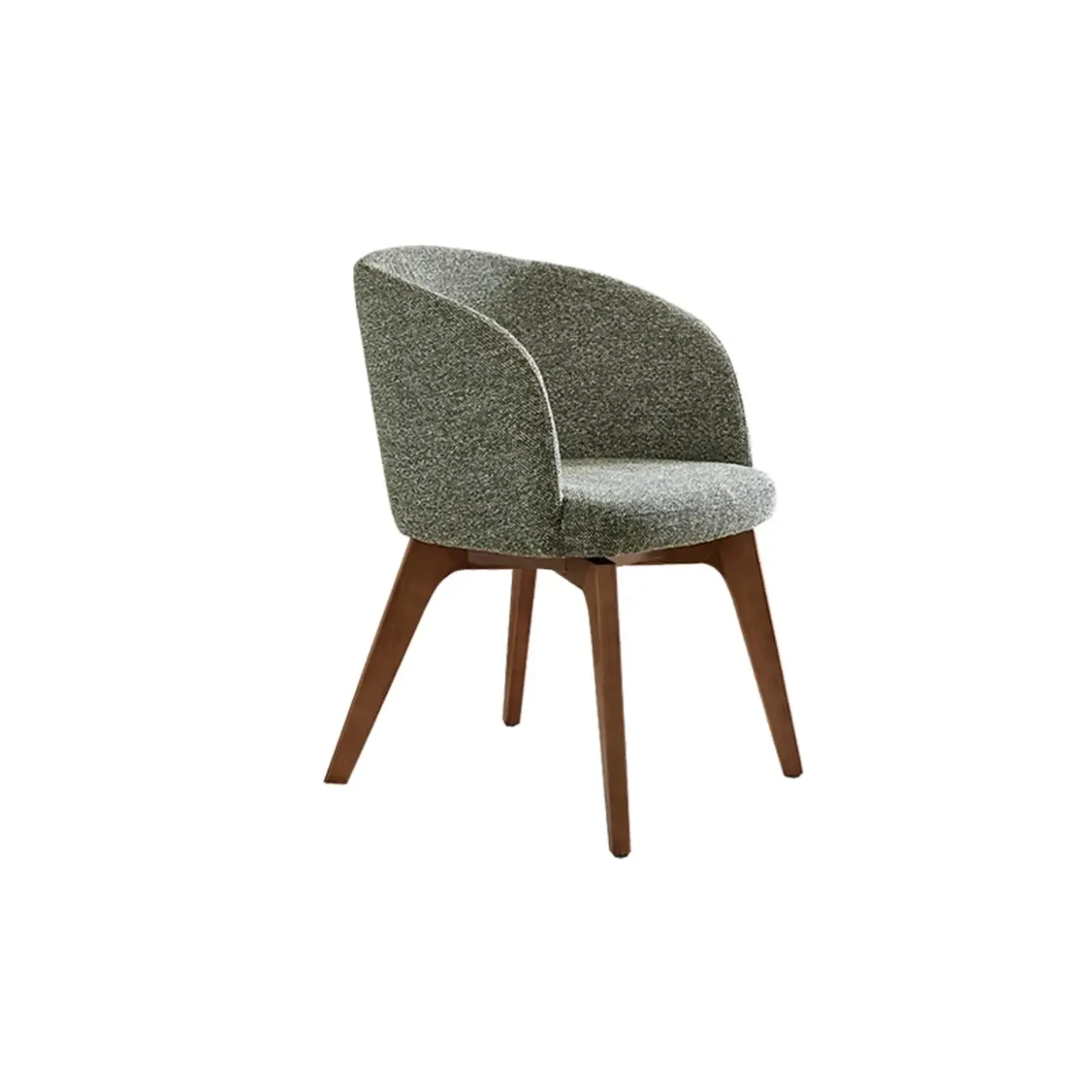 Modern Swivel Barrel Dining Armchair Image - 13