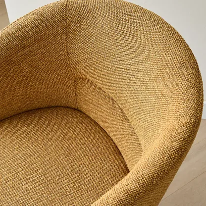 Modern Swivel Barrel Dining Armchair Image - 6