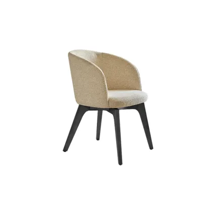 Modern Swivel Barrel Dining Armchair Image - 18