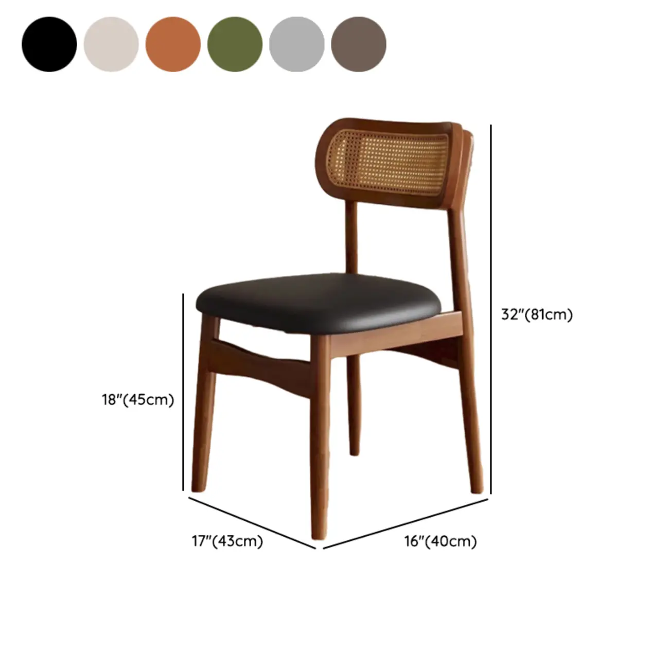 Art Deco Upholstered Faux Leather Dining Chair Image - 25 | homeyfad