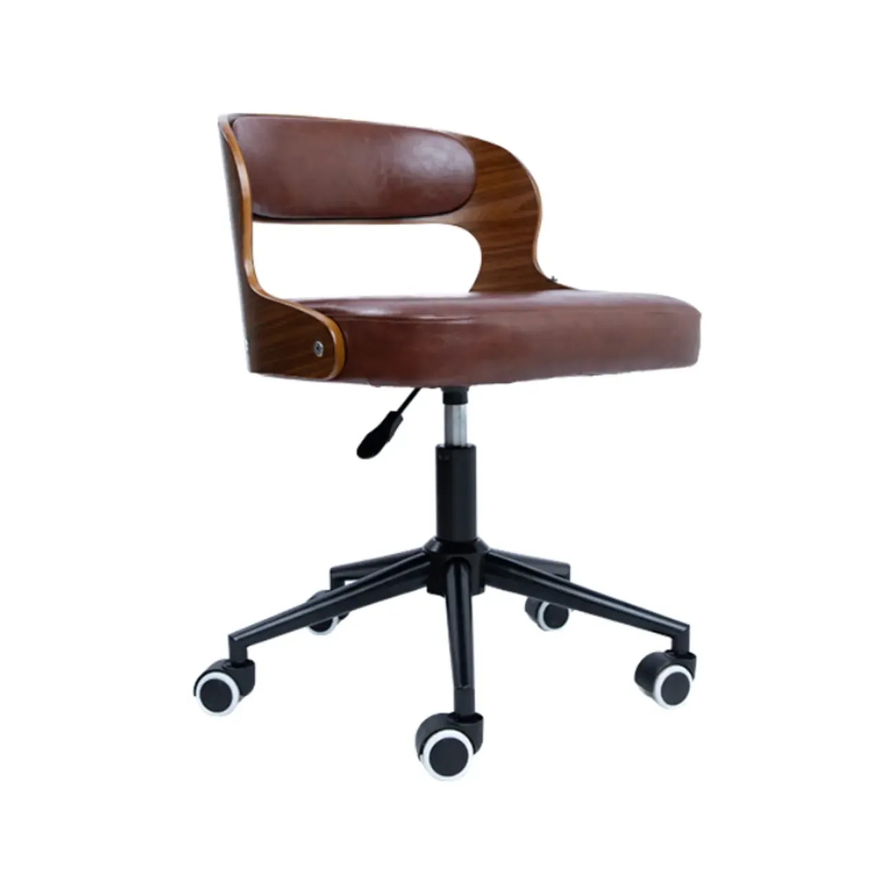Industrial Modern Open Back Adjustable Swivel Office Chair Image - 5