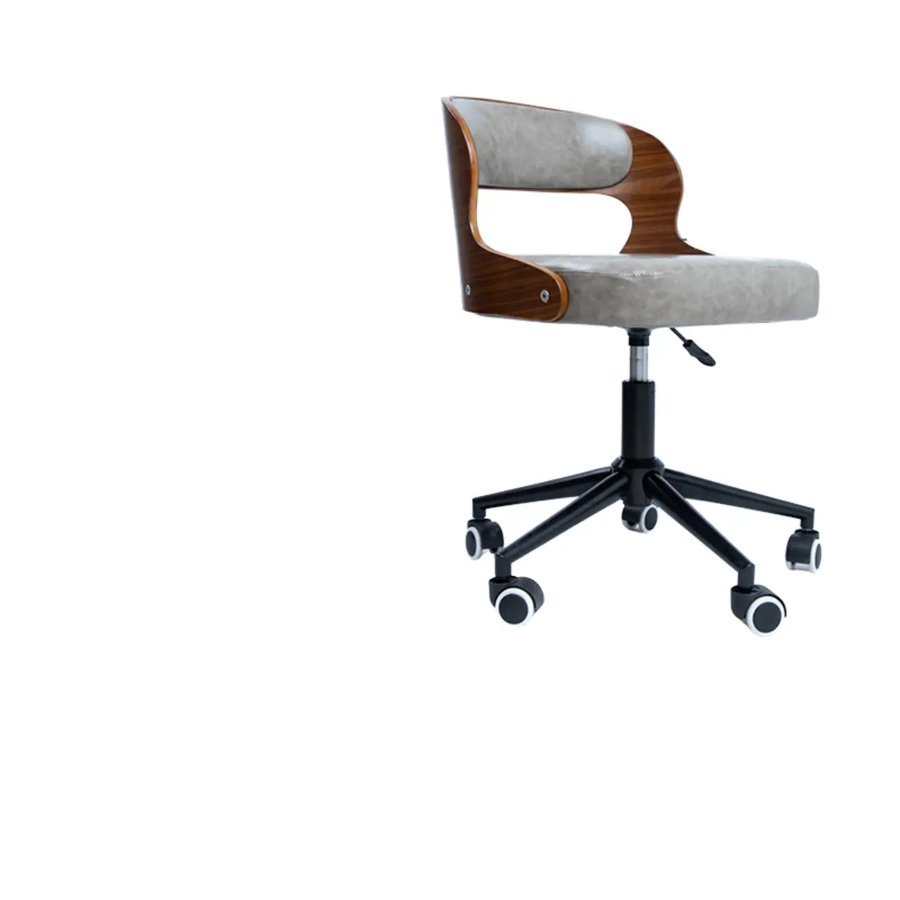 Industrial Modern Open Back Adjustable Swivel Office Chair Image - 8 | homeyfad