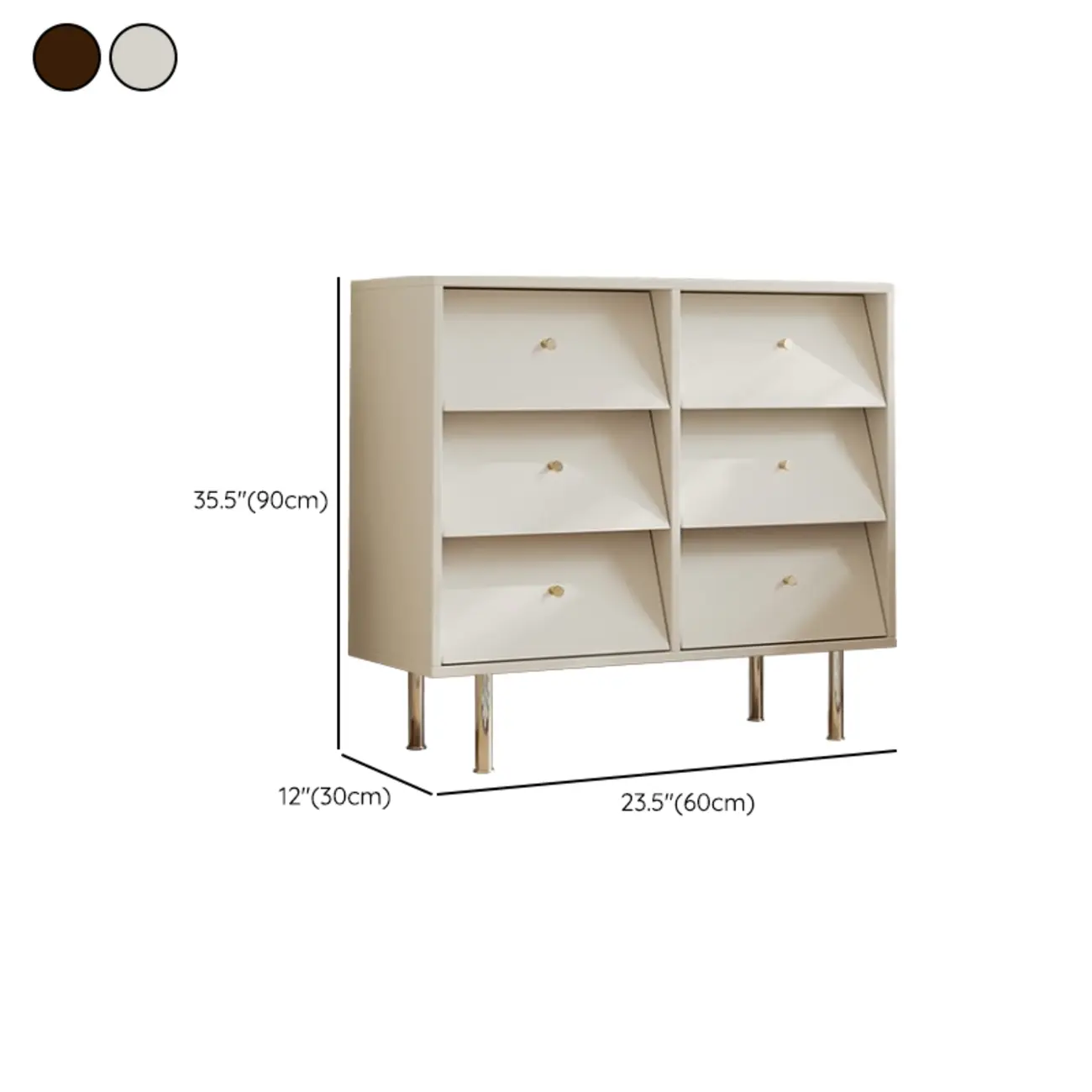 white Multi-drawer Wooden Double Dresser with Legs Image - 19 | homeyfad