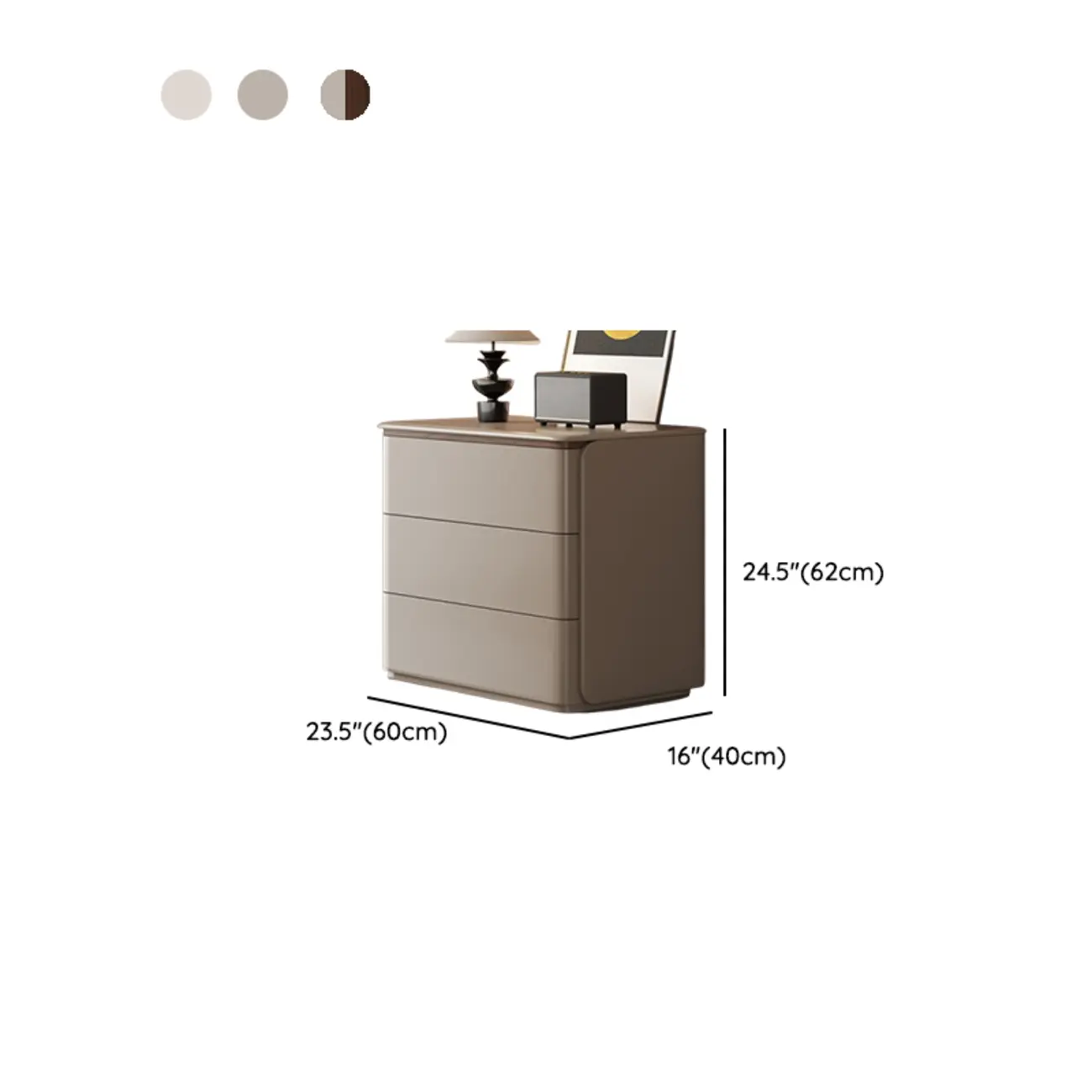 Modern Khaki Gray Horizontal Wooden Double Dresser #size | homeyfad