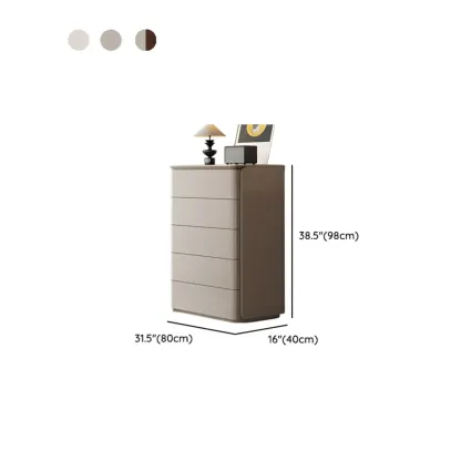 Modern Khaki Gray Horizontal Wooden Double Dresser Image - 23