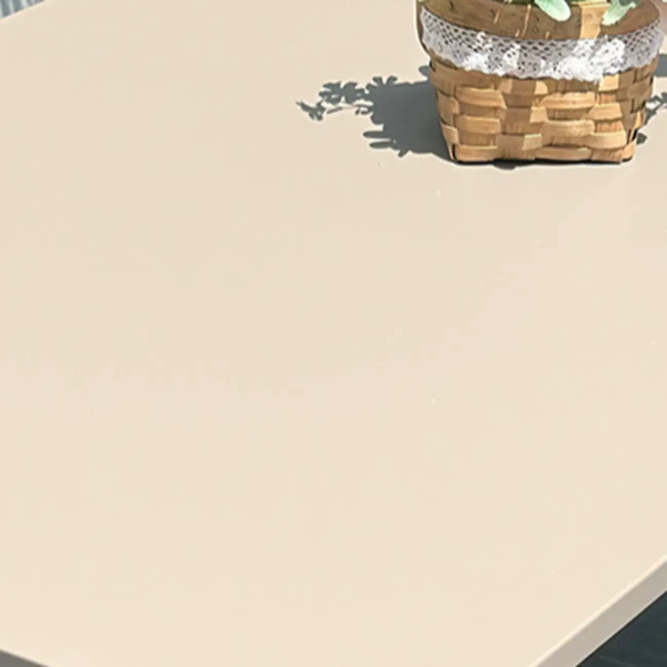 Contemporary Beige Patio Dining Set Weatherproof Image - 6 | homeyfad