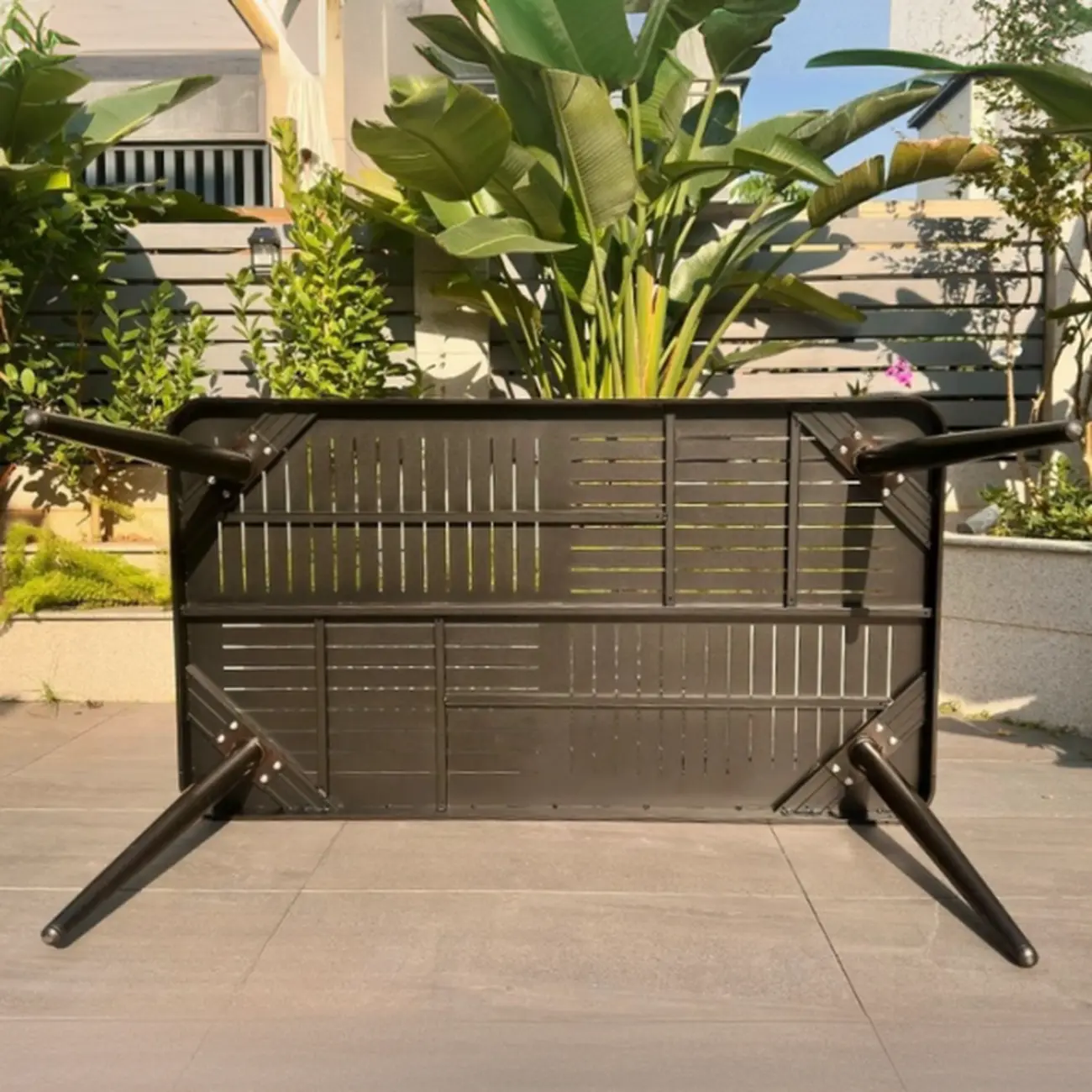 Black Outdoor Bistro Set With Woven Armchairs Image - 8 | homeyfad