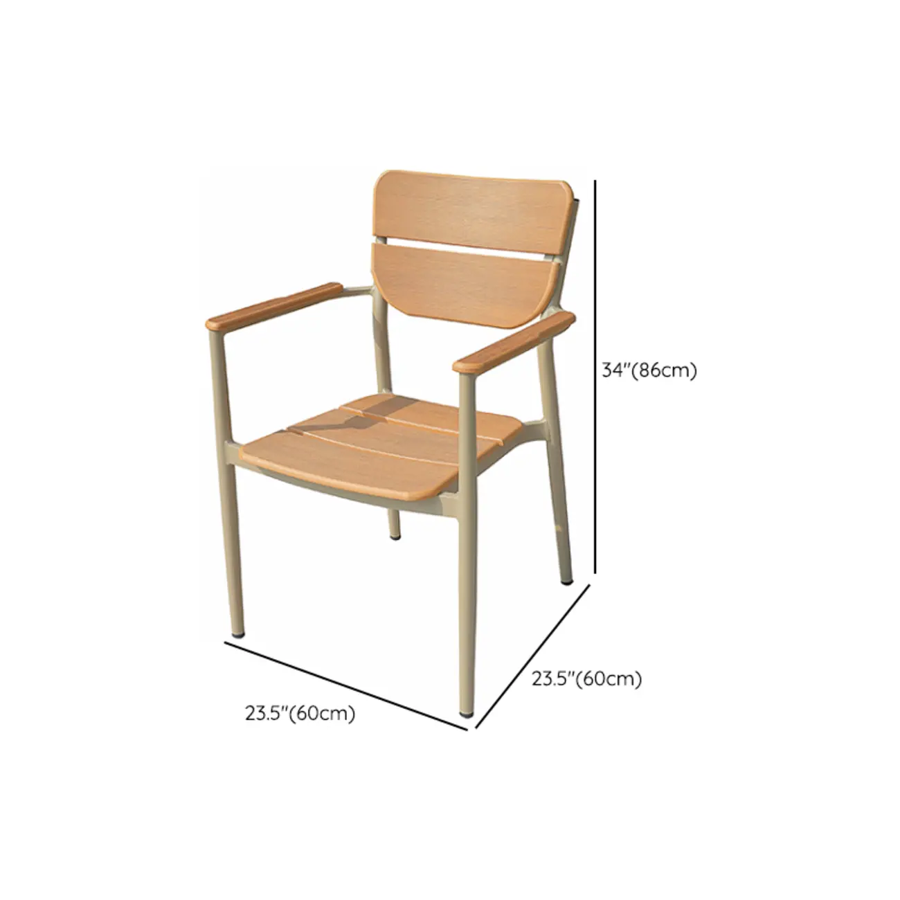 5 Piece Minimalist Wood Metal Patio Dining Set Image - 7 | homeyfad