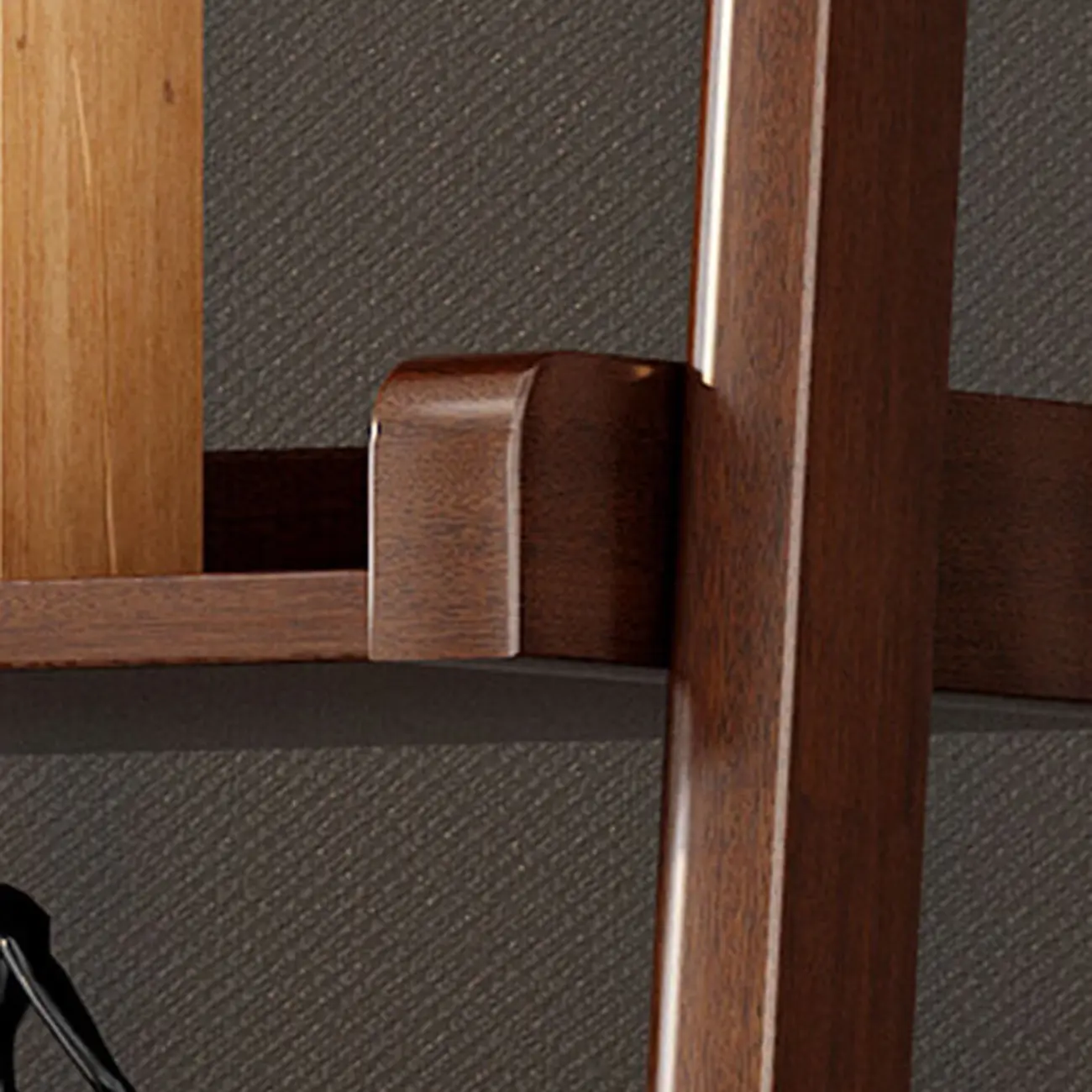 Narrow Modern Rubberwood Ladder Bookcase Open Back Image - 8 | homeyfad