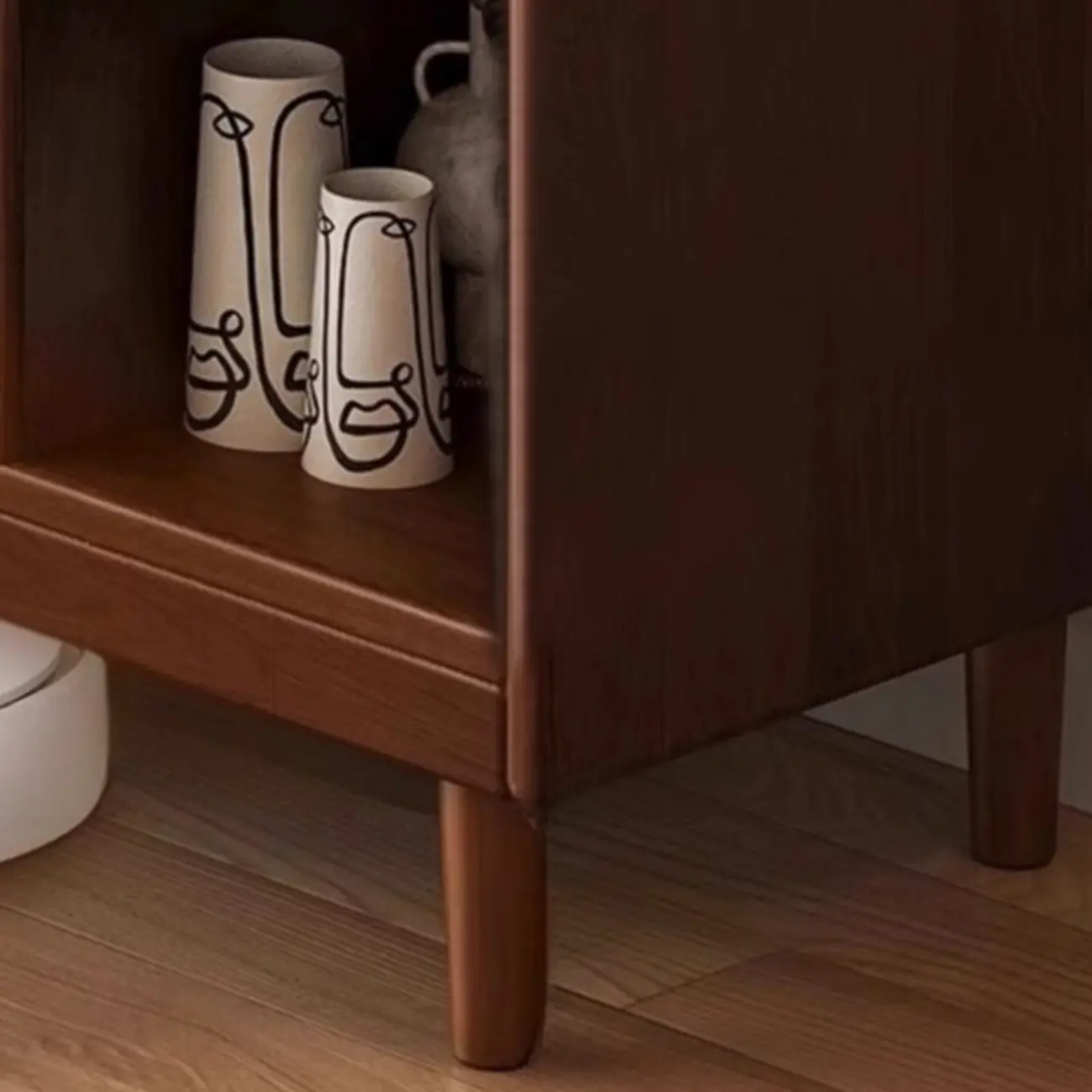 Brown Natural Wood Freestanding Modular Cube Bookcase Image - 6 | homeyfad