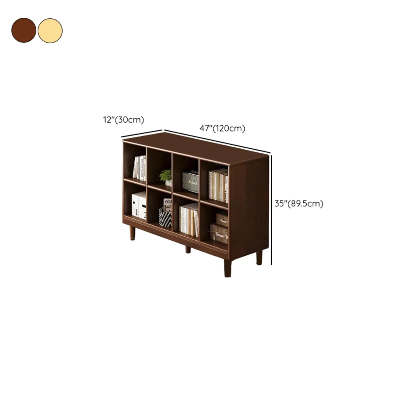 Brown Natural Wood Freestanding Modular Cube Bookcase Image - 15 | homeyfad
