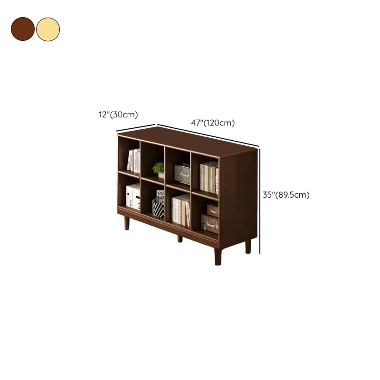 Brown Natural Wood Freestanding Modular Cube Bookcase Image - 15