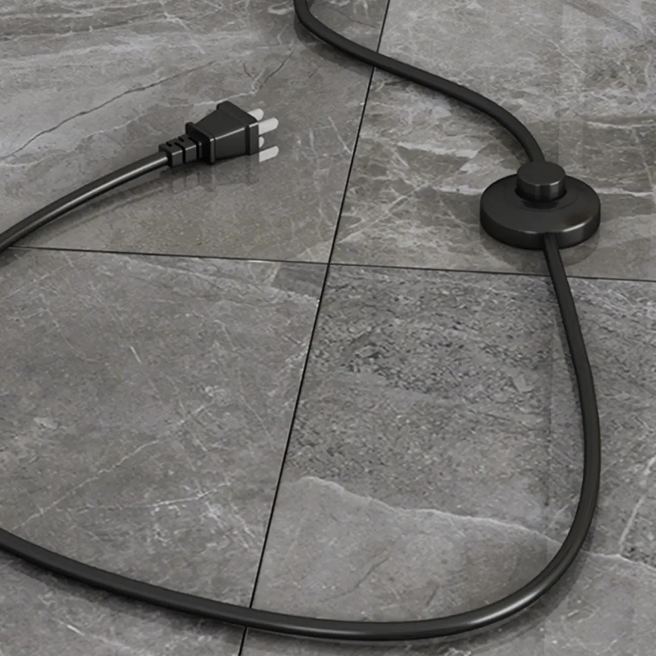 Contemporary Tapered Metal Floor Lamp Fabric Shade Image - 6