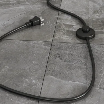 Contemporary Tapered Metal Floor Lamp Fabric Shade Image - 6