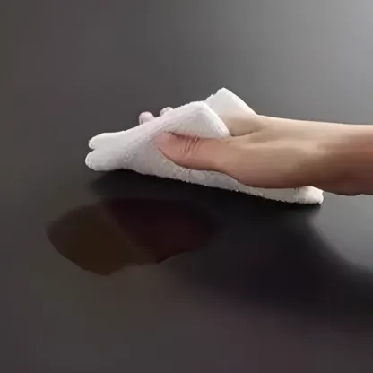 Modern Round Pedestal Dining Table with Slate Top Image - 7