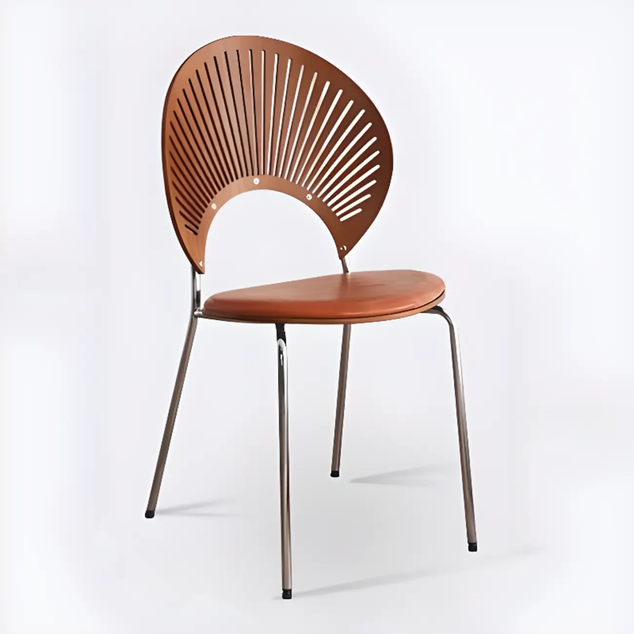Modern Dining Room Side Chair with Ventilated Back, Upholstered Steel Frame, and Foot Pads Image - 3 | homeyfad
