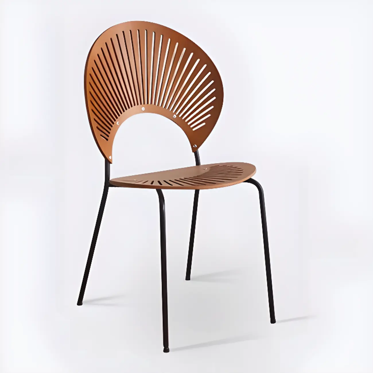 Modern Dining Room Side Chair with Ventilated Back, Upholstered Steel Frame, and Foot Pads Image - 4 | homeyfad
