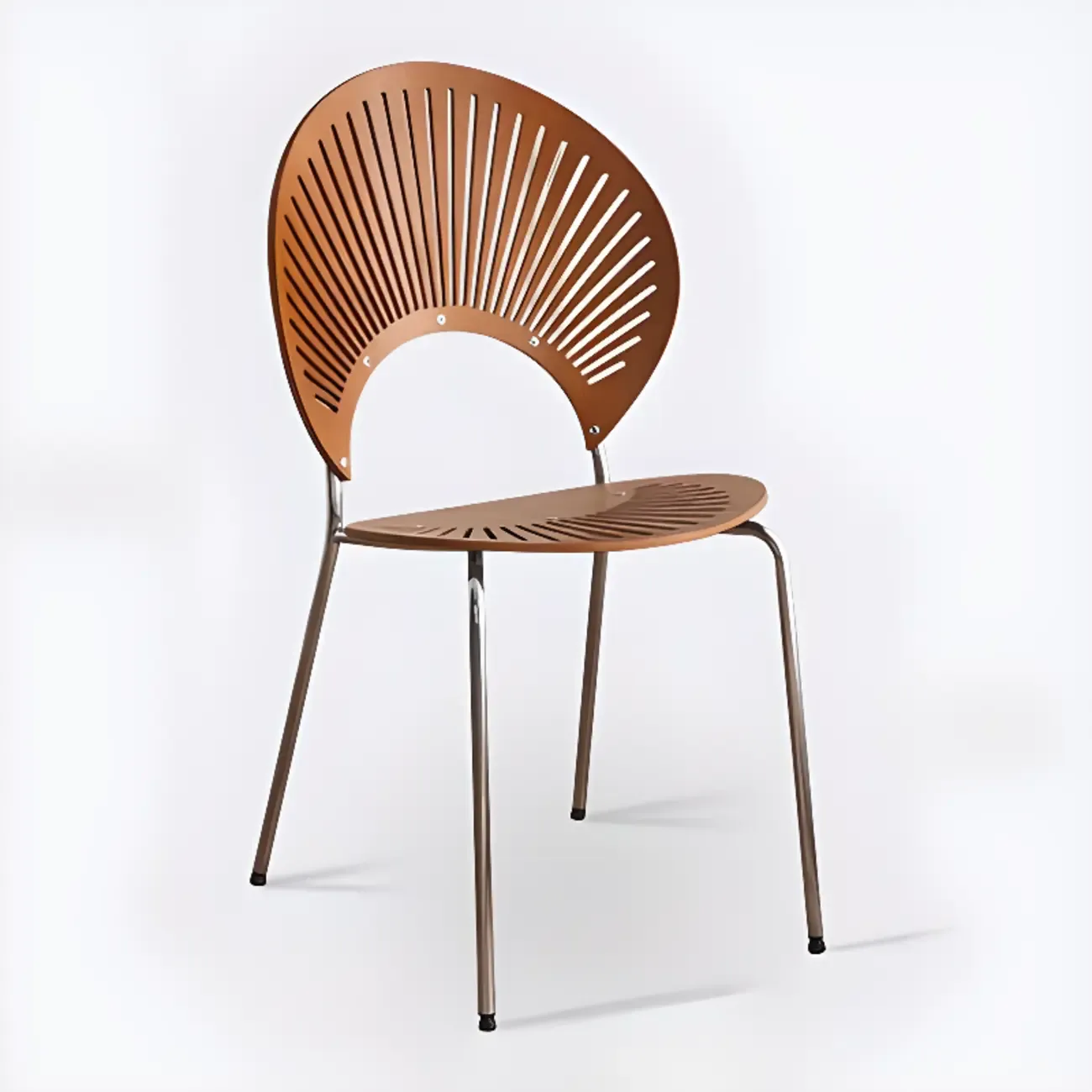 Modern Dining Room Side Chair with Ventilated Back, Upholstered Steel Frame, and Foot Pads Image - 6