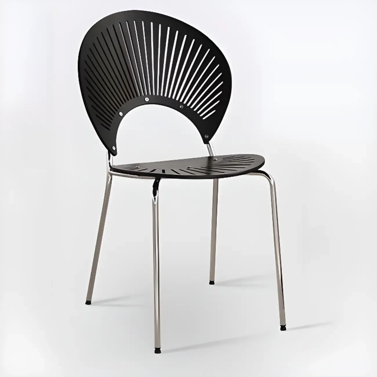 Modern Dining Room Side Chair with Ventilated Back, Upholstered Steel Frame, and Foot Pads Image - 7