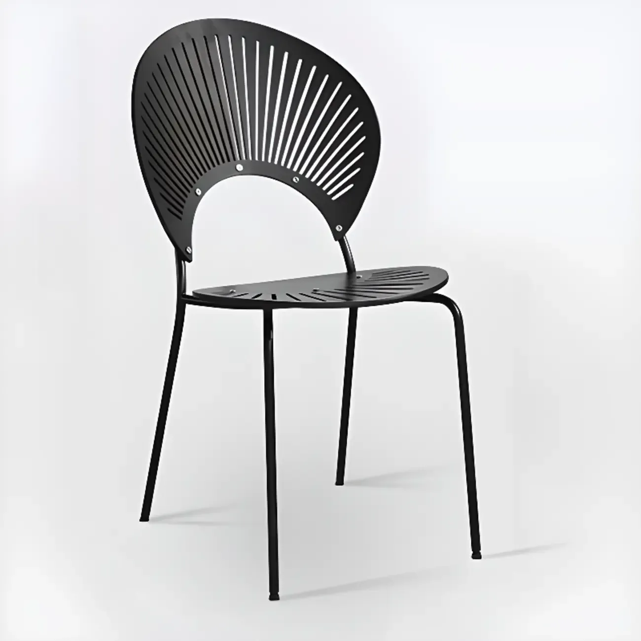 Modern Dining Room Side Chair with Ventilated Back, Upholstered Steel Frame, and Foot Pads Image - 10