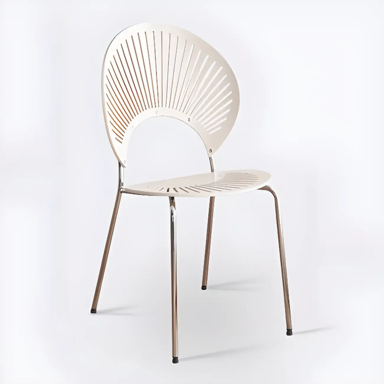 Modern Dining Room Side Chair with Ventilated Back, Upholstered Steel Frame, and Foot Pads Image - 13