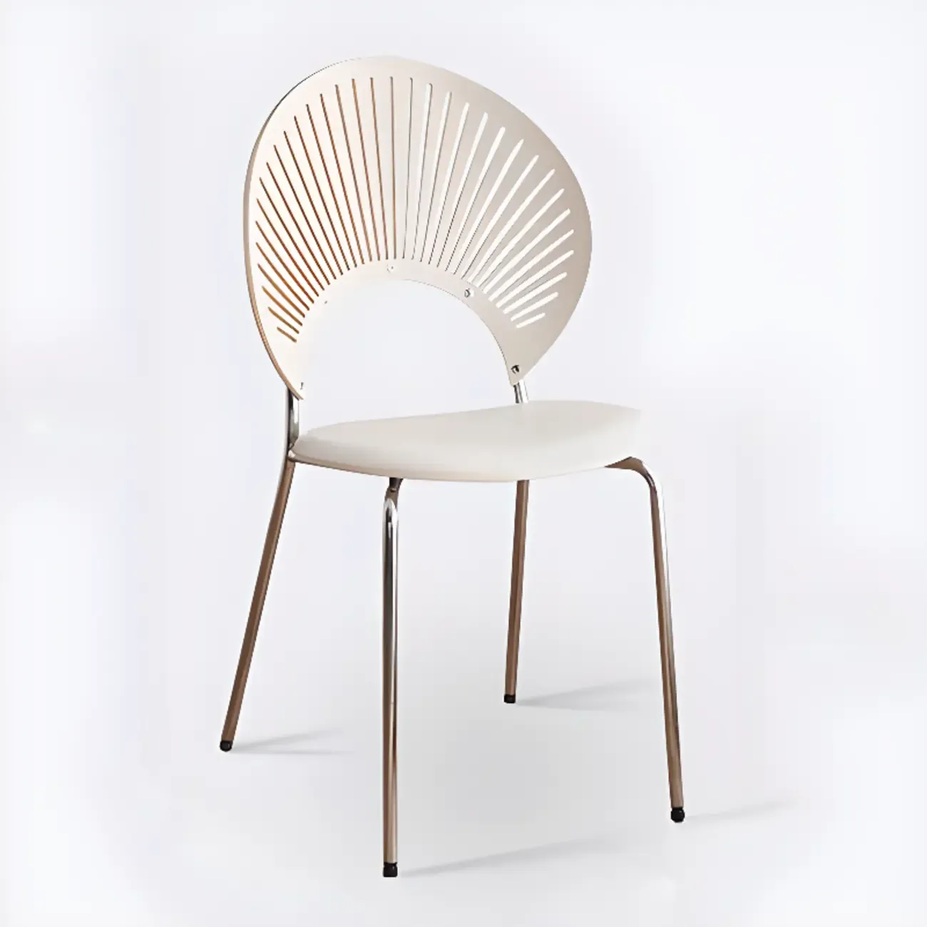 Modern Dining Room Side Chair with Ventilated Back, Upholstered Steel Frame, and Foot Pads Image - 15