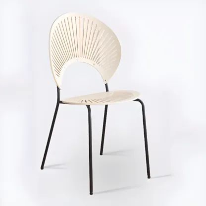 Modern Dining Room Side Chair with Ventilated Back, Upholstered Steel Frame, and Foot Pads Image - 18