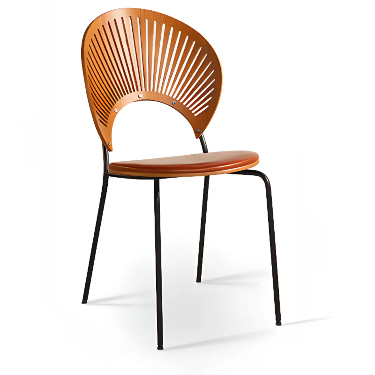 Modern Dining Room Side Chair with Ventilated Back, Upholstered Steel Frame, and Foot Pads Image - 25 | homeyfad