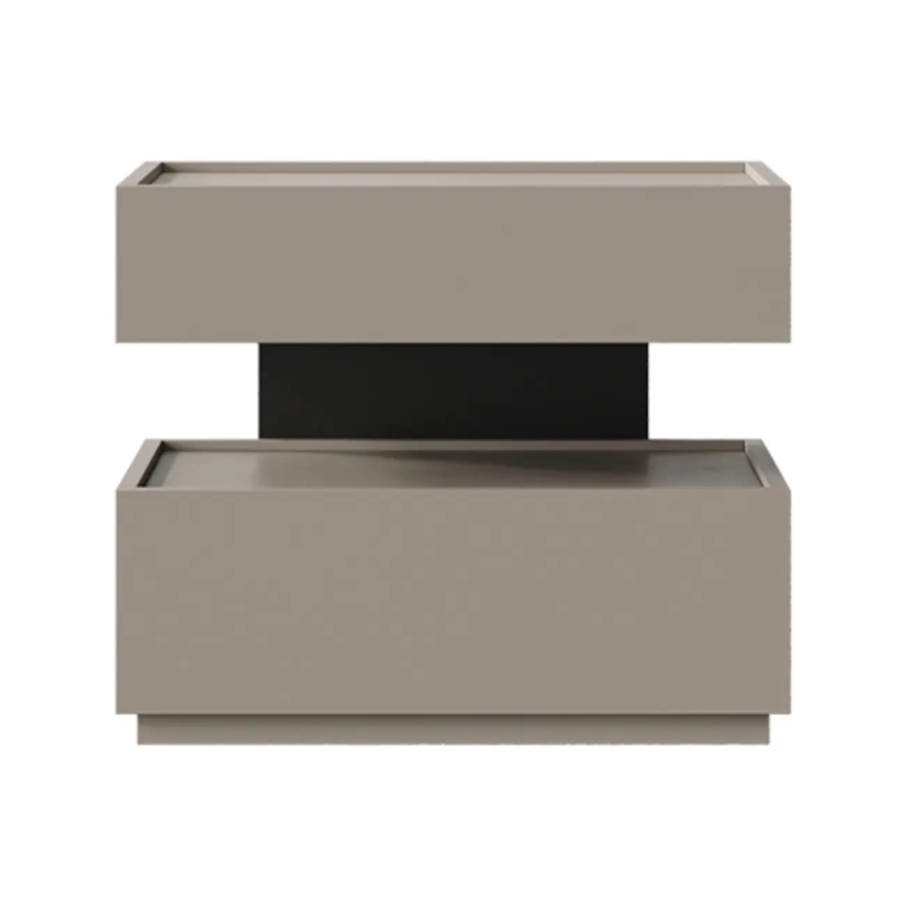 Industrial 2-tier Light Wood Nightstand with Open Storage Image - 17 | homeyfad