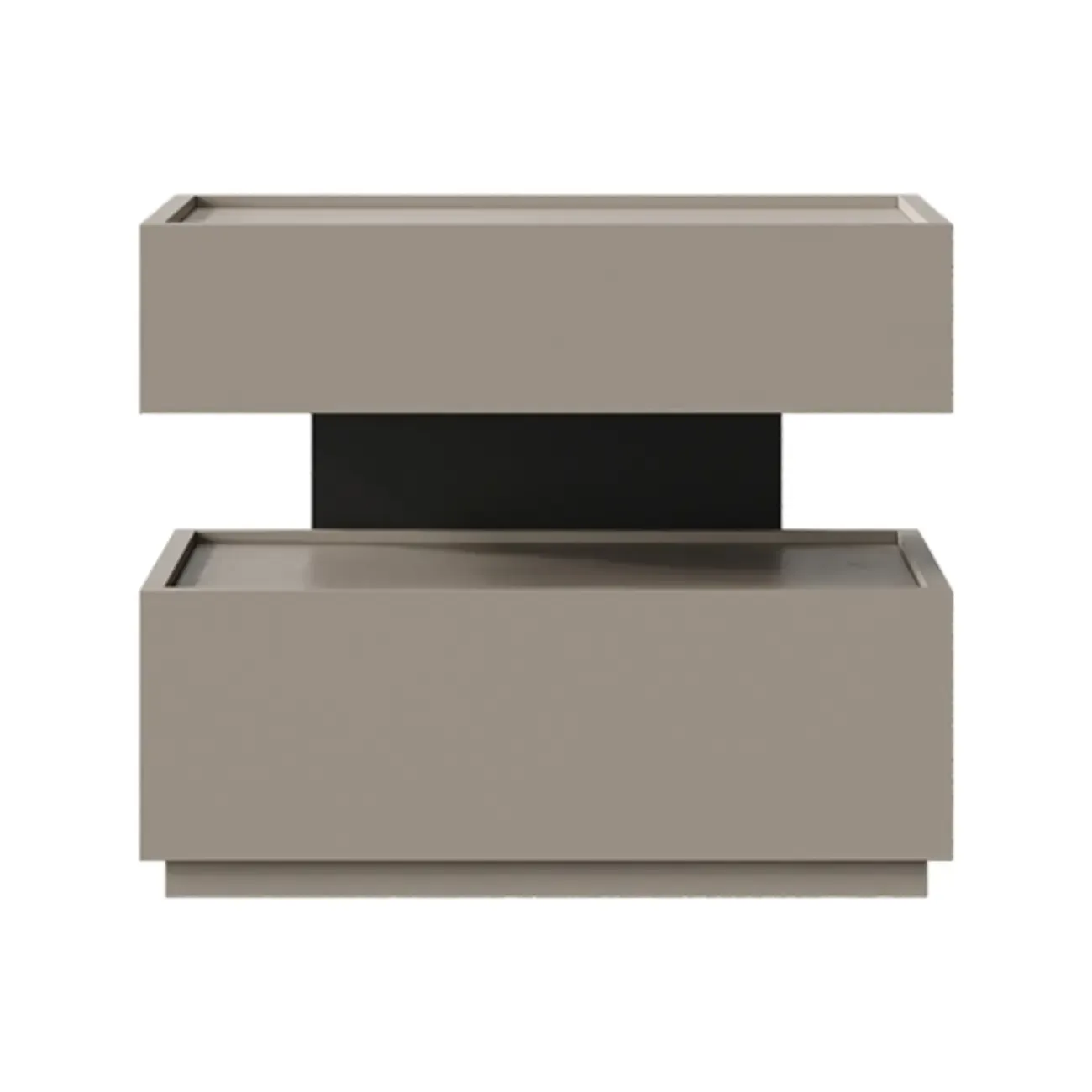 Industrial 2-tier Light Wood Nightstand with Open Storage Image - 17