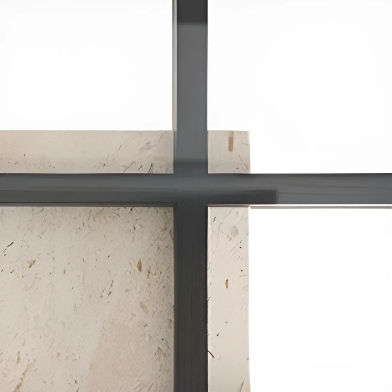  Contemporary Square Glass Top End Table Marble Base Image - 6 | homeyfad