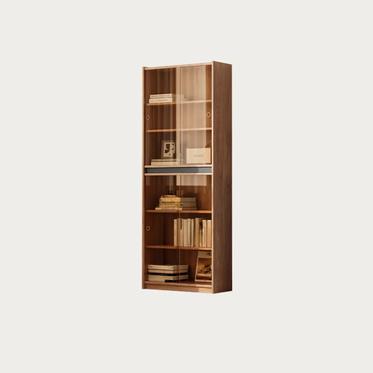 Unfinished Color Vertical Oak Wood Bookshelves with Closed Back Image - 6 | homeyfad